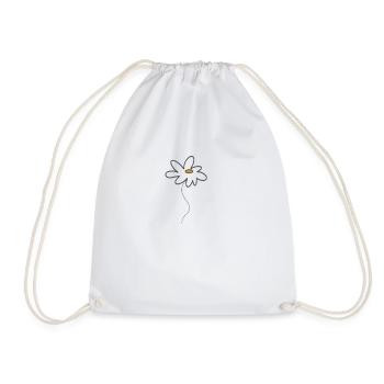 flower - Drawstring Bag - white - Front