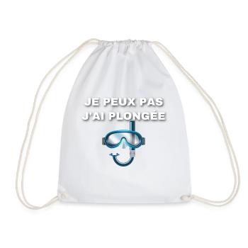 Je peux pas j'ai plongée - Sac de sport léger - blanc - Devant