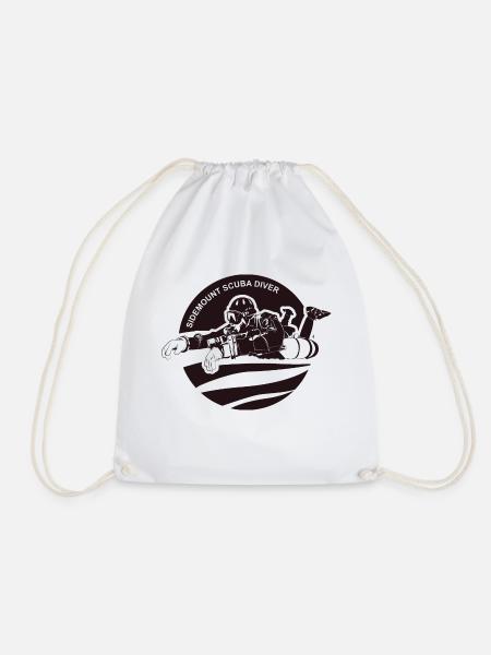 Sidemount Diver Tauchen Geschenk Tec Diving Logo - Turnbeutel - Weiß