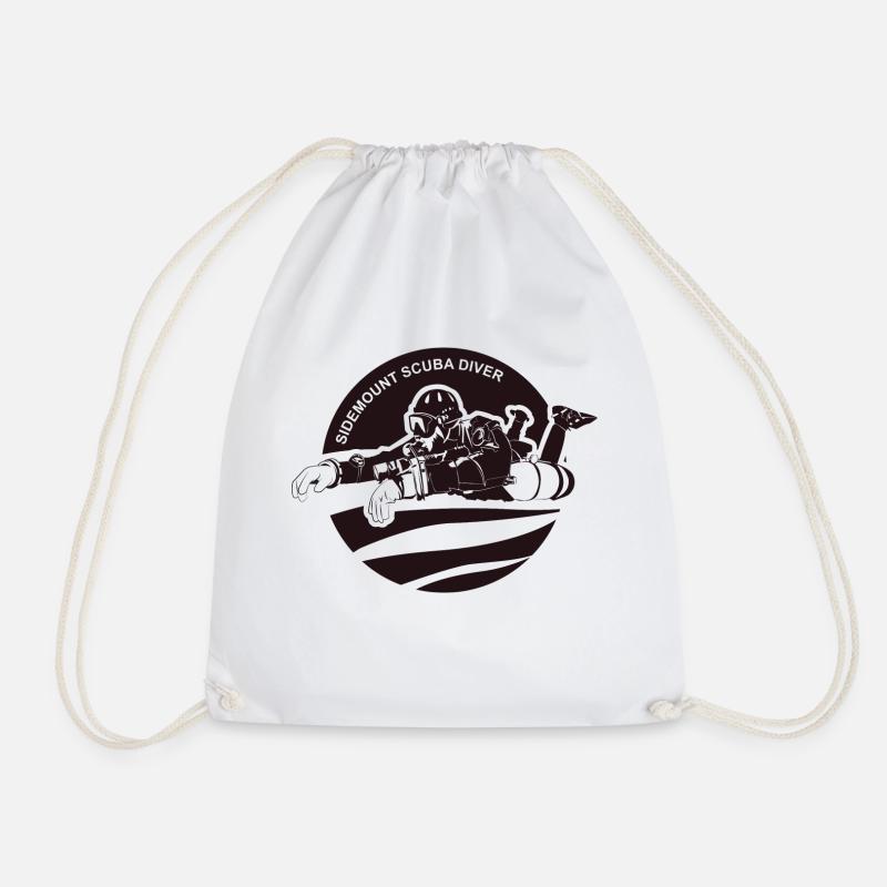 Sidemount Diver Tauchen Geschenk Tec Diving Logo - Turnbeutel - Weiß