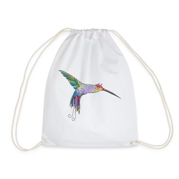 Oiseau coloré - Sac de sport léger - blanc - Devant