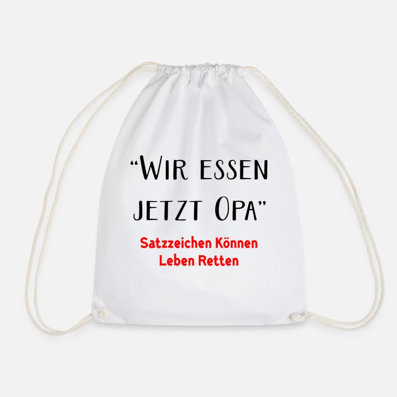 Wir essen jetzt Opa - Turnbeutel - Weiß
