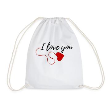 I love you - Turnbeutel - Weiß - Vorne