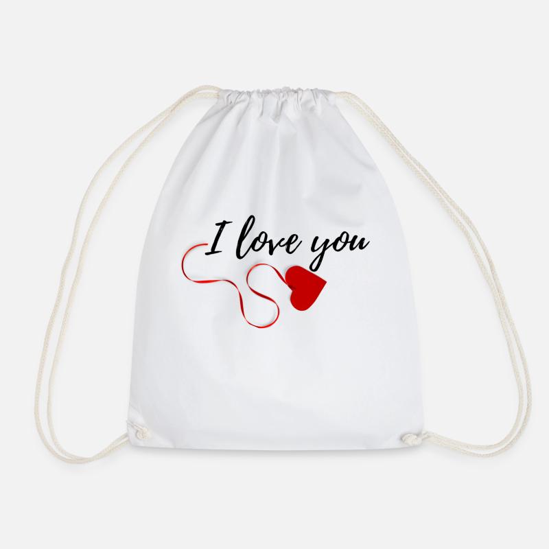 I love you - Turnbeutel - Weiß