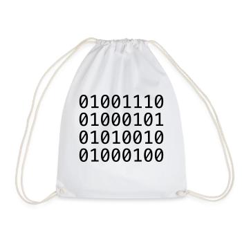 Binary code (NERD) - Drawstring Bag - white - Front