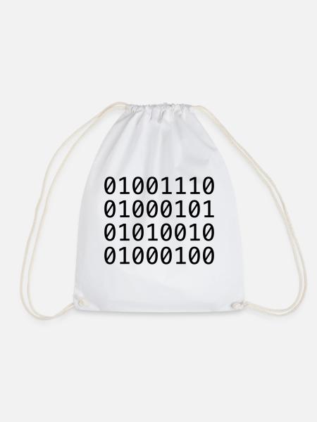 Code binaire (NERD) - Sac de sport léger - blanc