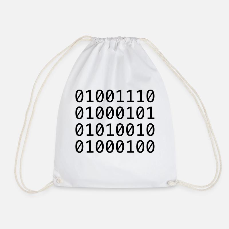 Binary code (NERD) - Drawstring Bag - white