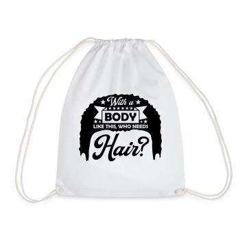 Qui a besoin de cheveux en disant - Sac de sport léger - blanc - Devant
