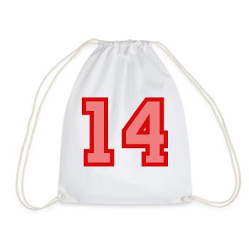 Cool Retro Retrostyle Numéro de maillot numéro de dos - Sac de sport léger - blanc - Devant