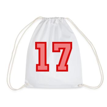 Cool Retro Retrostyle Jersey Number Back Number - Drawstring Bag - white - Front