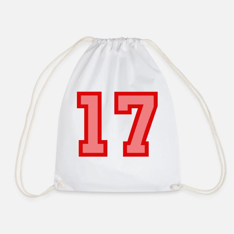 Coole Retro Retrostyle Jersey Nummer Rückennummer - Turnbeutel - Weiß