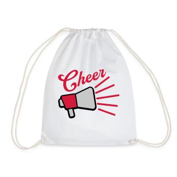 Cheer Megaphone speak symbol - Drawstring Bag - white - Front