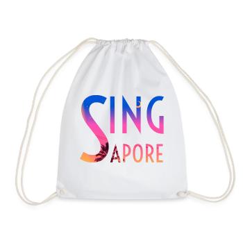 Singapore - Drawstring Bag - white - Front
