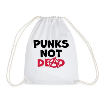 Quote punks not dead - Drawstring Bag - white - Front