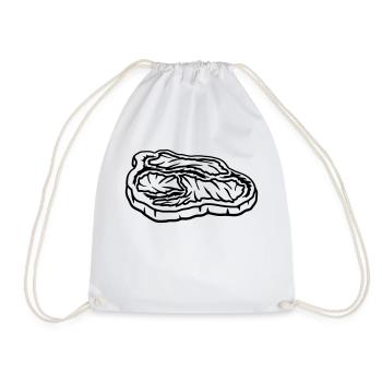 Juicy steak bloody Grill Master - Drawstring Bag - white - Front
