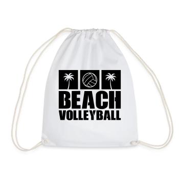 Beachvolleyball - Turnbeutel - Weiß - Vorne