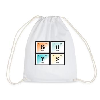 Boys - Periodic Table of Elements. - Drawstring Bag - white - Front