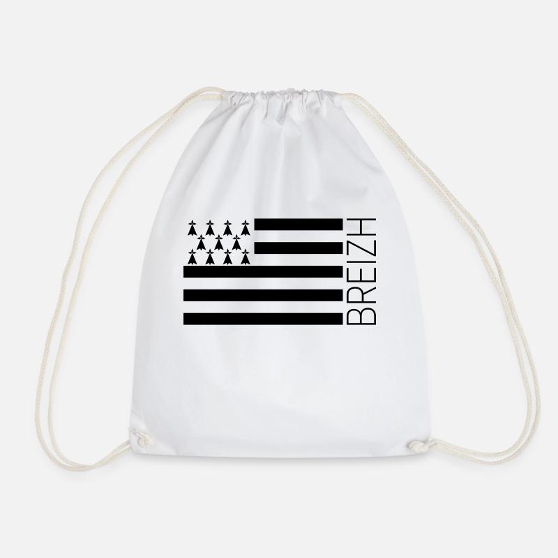Breizh - Drapeau breton Gwenn-ha-du - Sac de sport léger - blanc