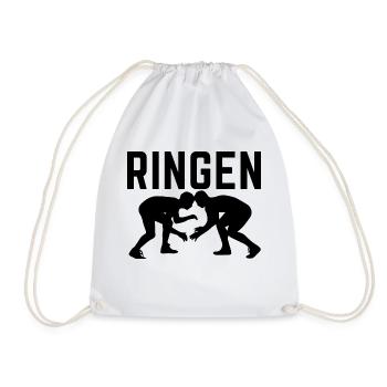 Ringen - Turnbeutel - Weiß - Vorne