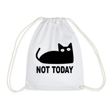 Nope not Today lustige Katze Katzenliebhaber Humor - Turnbeutel - Weiß - Vorne