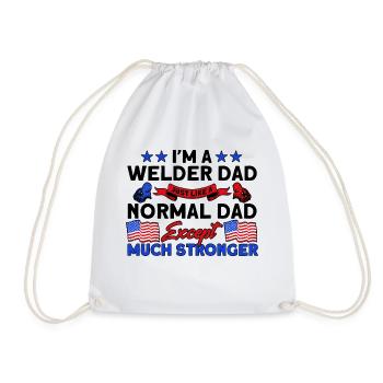 Soudeur SOUDEUR USA Cadeau patriotique - Sac de sport léger - blanc - Devant