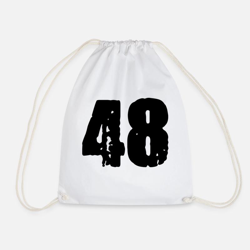 48 number jersey - Drawstring Bag - white