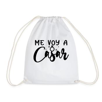 Me Voy A Casar I'm Getting Married Wedding Engaged - Drawstring Bag - white - Front