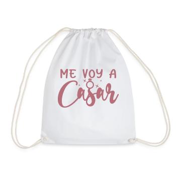 Me Voy A Casar I'm Getting Married Wedding Engaged - Drawstring Bag - white - Front
