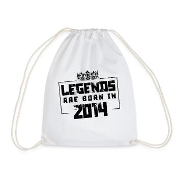 2014 legends born in - Turnbeutel - Weiß - Vorne