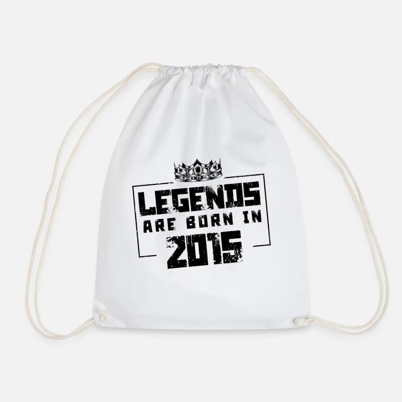 2015 legends born in - Turnbeutel - Weiß
