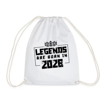 2026 legends born in - Turnbeutel - Weiß - Vorne