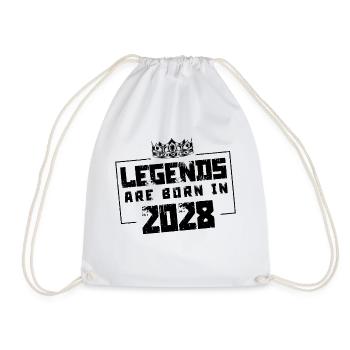 2028 legends born in - Drawstring Bag - white - Front