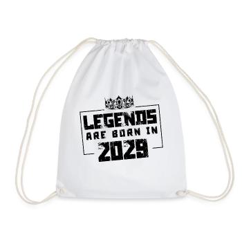 2029 legends born in - Drawstring Bag - white - Front