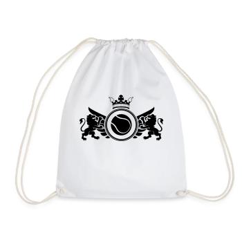 Tennis Crest - Drawstring Bag - white - Front