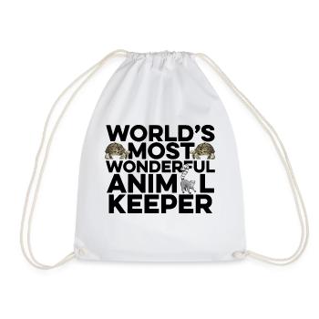 World's Most Wonderful Animal Keeper Animal Lover - Turnbeutel - Weiß - Vorne