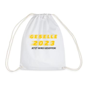 Geselle 2023 Jetzt wird gesoffen - Turnbeutel - Weiß - Vorne