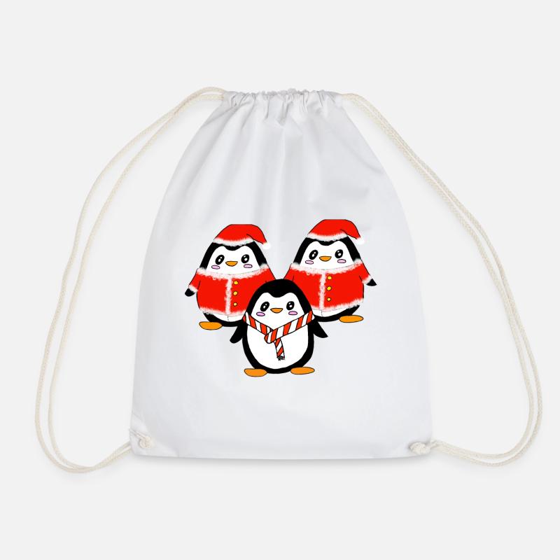 3 Pinguine - Turnbeutel - Weiß