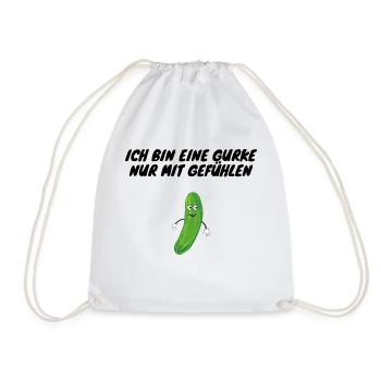 Ich bin eine Gurke nur mit Gefühlen - Turnbeutel - Weiß - Vorne