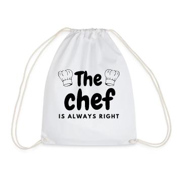 The chef is always right - Sac de sport léger - blanc - Devant