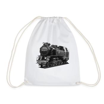 Lokomotive BR 99 Schmalspur Reichsbahn Molli - Turnbeutel - Weiß - Vorne