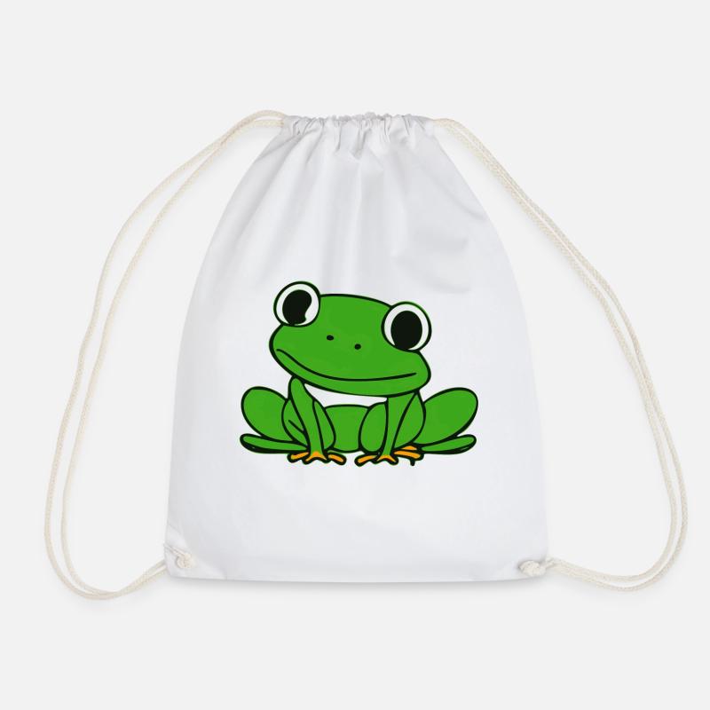 cute chibi frog - Turnbeutel - Weiß