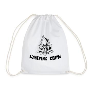 Campfire Camping Crew - Drawstring Bag - white - Front