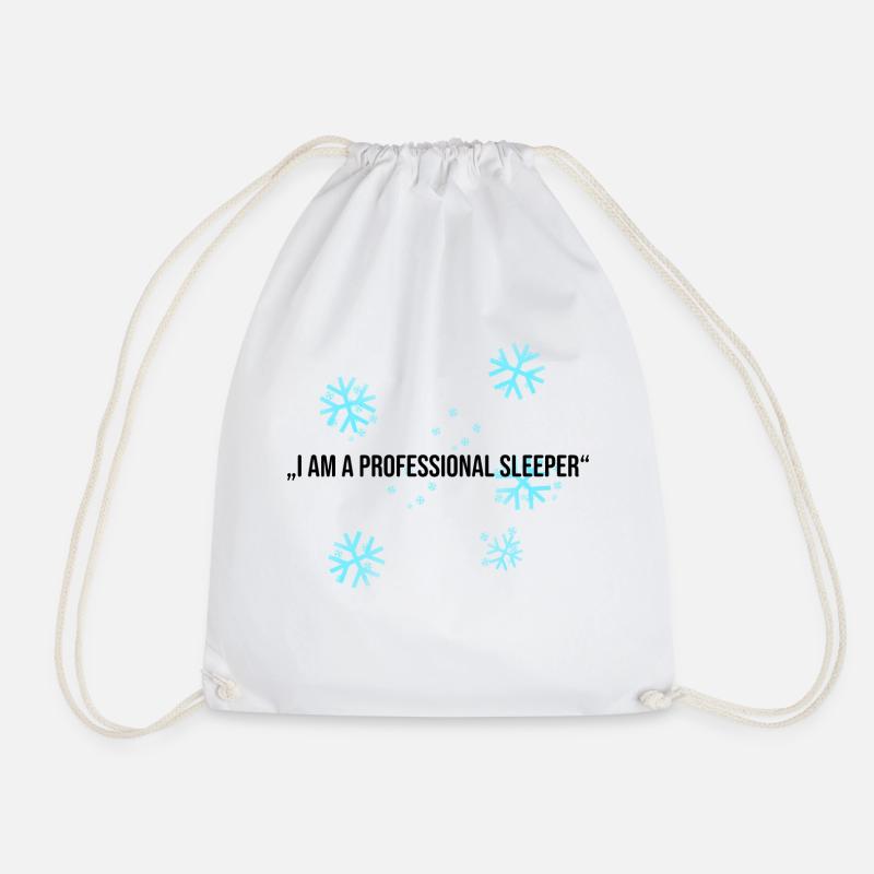 Mikalea Shiffrin merch skier - Drawstring Bag - white