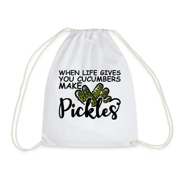 When Life Gives You Cucumbers, Make Pickles 2 - Turnbeutel - Weiß - Vorne