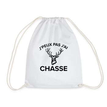 J'peux pas j'ai chasse - Cerf - Chasseur - Sac de sport léger - blanc - Devant