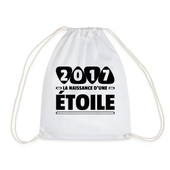 2017 année de naissance / anniversaire année 2017 - Sac de sport léger - blanc - Devant
