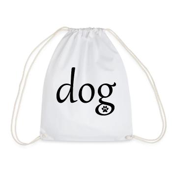 Dog Hund - Turnbeutel - Weiß - Vorne