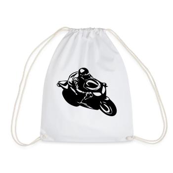 Motocross - Drawstring Bag - white - Front
