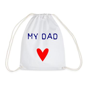 FÊTE DES PÈRES. BONNE FÊTE PAPA. PAPA. BONNE FÊTE - Sac de sport léger - blanc - Devant