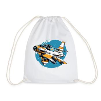 Avion volcan furieux - Sac de sport léger - blanc - Devant